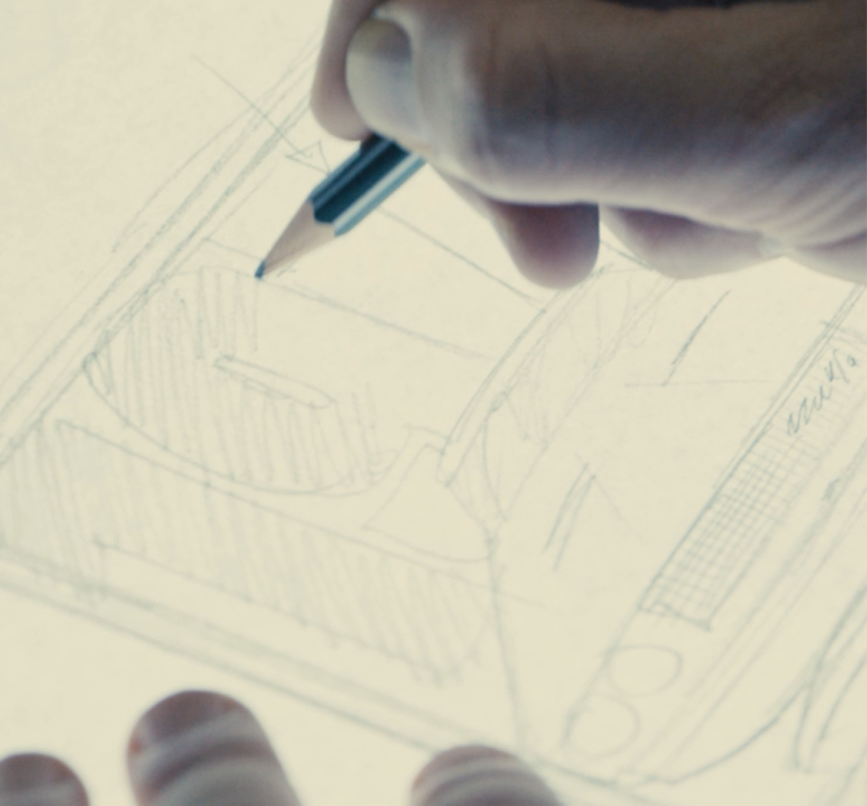 Artist hand sketching design concepts for limited edition giclee wall art - Tiger Fight Prints traditional creative process before contemporary art production