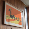 Straight Shooter hung within a luxury dining room with ocean view.