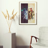 CHAM LAMA cultural ceremonial mask art print displayed in sophisticated modern interior with pampas grass and marble accents, traditional heritage wall art for luxury home decor and contemporary gallery wall styling